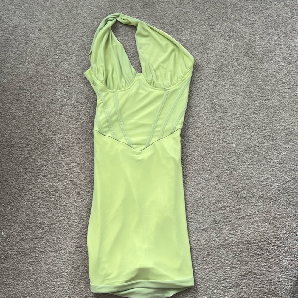 Lime green mini dress